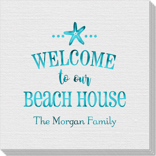 Welcome to Our Beach House Linen Like Napkins